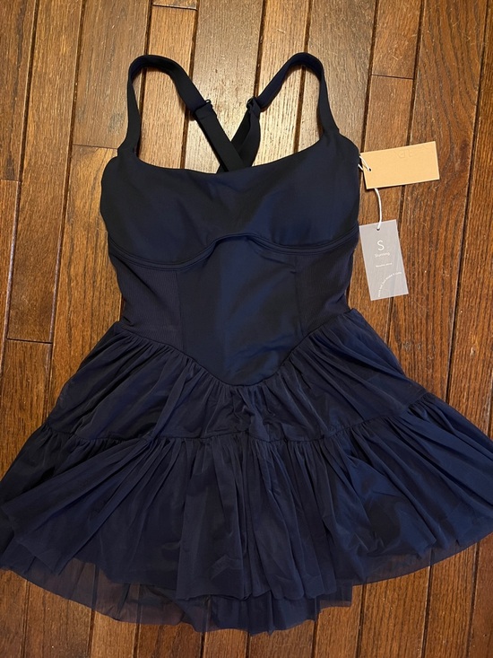 POPFLEX Dresses & Skirts - POPFLEX Smoky Navy Corset Pirouette Dress Size Small NWT